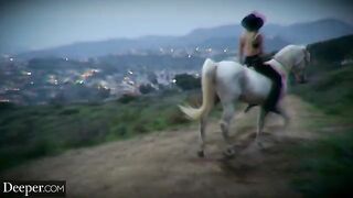 Cowgirl Kenna enjoys a kinky threesome with Anna Claire and a BBC