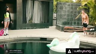 Busty teen Savannah Sixx cheats on her BF with skater Gia Derza