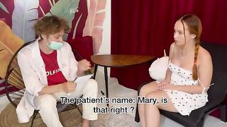 The doctor checked the girl's virginity, then they got intimate