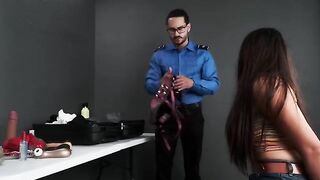 The TSA agent found a toy in the bag and took me to his office