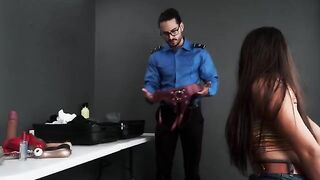 The TSA agent found a toy in the bag and took me to his office