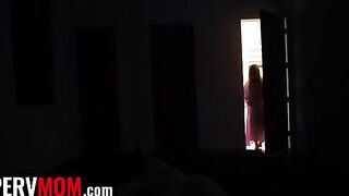 The lucky dude fucked his stepmom’s huge natural tits
