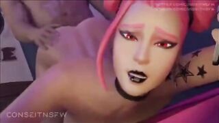 Hentai compilation with FortNite's Haze in 3D animation