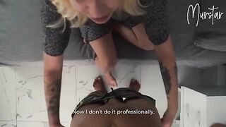 A cute girl fucked by a worker from the cleaning company