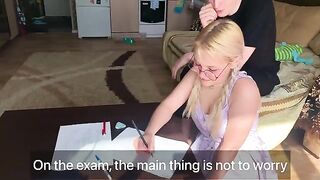 The timid student had to fuck with her math tutor for good marks