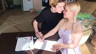 The timid student had to fuck with her math tutor for good marks