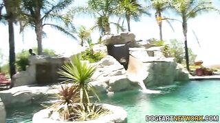 Petite Aliya Brynn gets her pussy full of BBCs in a massive interracial blowbang