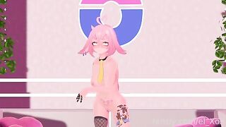 A hot first-time anal experience with a VTuber babe who loves ass play