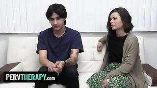 The hot MILF doctor Aaliyah Love helps the stepsiblings to be closer in a kinky session