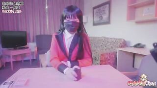 Kakegurui's Yumeko lost a bet, no panties, no condoms, raw sex and cum swallowing