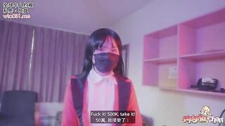 Kakegurui's Yumeko lost a bet, no panties, no condoms, raw sex and cum swallowing