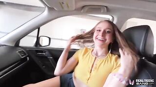 A beautiful girl with a bubble butt, Laney Grey, got her hairy pussy stuffed