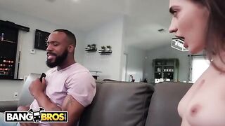 Petite teen Sera Ryder gets her tight pussy stuffed with BBC by horny stepdad Jovan Jordan
