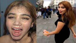 Street picked Latina slut Marina Gold gets fucked hard and cummed on