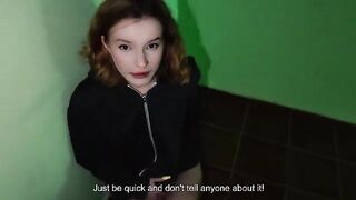 A couple has sex right at the entrance while the parents are at home