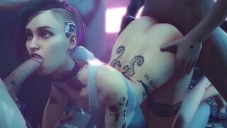 Hentai compilation with cyberpunk Judy Alvarez and Panam Palmer getting fucked