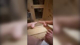 This guy masturbates while in sauna, I went there and sucked his cock until he came