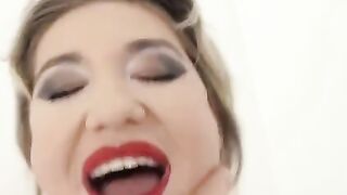 A blonde can't contain her thirst for anal, pushing her limits to the extreme