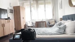 The guy bid farewell to his girlfriend with a passionate goodbye fuck