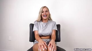 A girl with big natural boobs was born to fuck