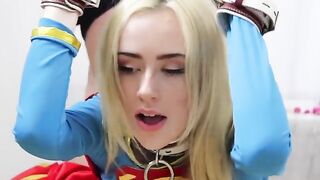Candy White in bondage and doggystyle, showcasing her deepthroat oral skills