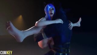 Furry woman fucked by a huge cock of a monster