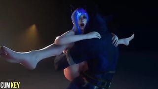 Furry woman fucked by a huge cock of a monster