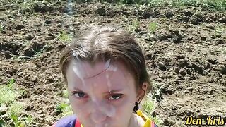Cute schoolgirl's face covered with warm cum in this hot compilation video