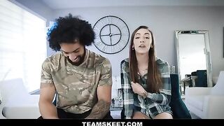 Girl was fucked in crazy poses by her boyfriend, showcasing petite charm