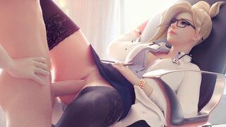 Overwatch Mercy animations with a hot compilation of her best moments