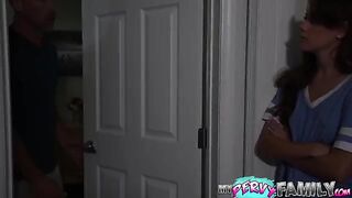 The stepdad creampied the pussy of a tight teen, Selena Love