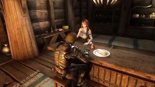 In the tavern, the traveler met a stunning woman named Ysolda, who was very sexy