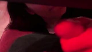 A college girl gets her pussy filled with cum at a party