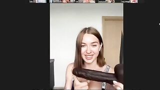 A lesbian orgy takes place during a Zoom meeting featuring stunning performers