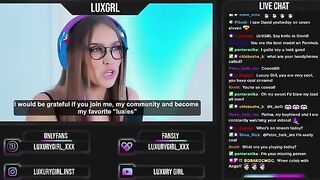 A cute girl fucks with a streamer right in the middle of a stream