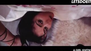 Roommates seduce each other and make love passionately