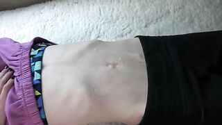 Hot girls with nice bellies, enjoy a sexy belly button play - Part 1