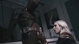 Deadpool fucks Captain Marvel hard in this full scene