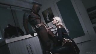 Deadpool fucks Captain Marvel hard in this full scene