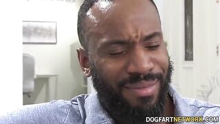 Hot babysitter Avery Black takes care of the fat black cock of Jovan Jordan