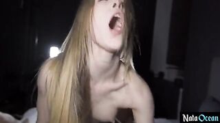 An appetizing girl was fucked in her tight pussy by a guy with a big dick