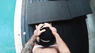 Bikini girl Hansel Grettel got her pussy filled with cum in POV