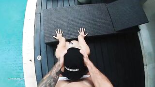 Bikini girl Hansel Grettel got her pussy filled with cum in POV