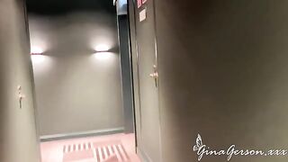 A lucky guy gets a BJ from a skinny girl