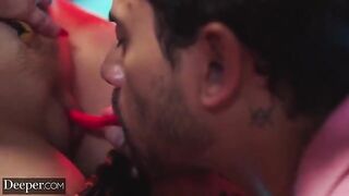 Deep anal sex with Maitland and a stranger in an intense Deeper scene