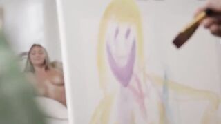 Art class with the hottest girls London River and Kayley Gunner