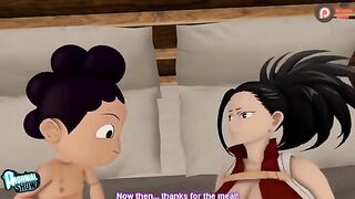 My Hero Academia's Momo and Mineta get steamy in animated action