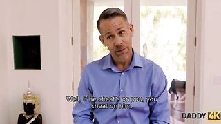 A young girl forgets her boyfriend and has sex with his dad