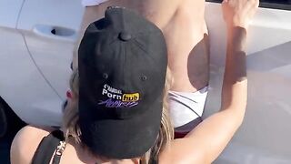 Wife of a gambler gets fucked by two guys on the Nevada desert road