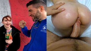 Pick up guy fucked submissive Russian schoolgirl in the street